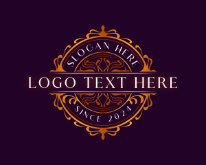 Elegant Ornamental Crest logo