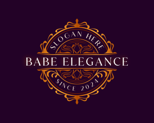 Elegant Ornamental Crest logo design