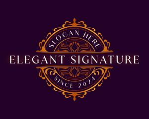 Elegant Ornamental Crest logo design