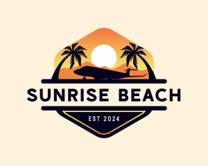 Airplane Beach Travel logo design