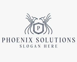 Phoenix Shield Crest logo design