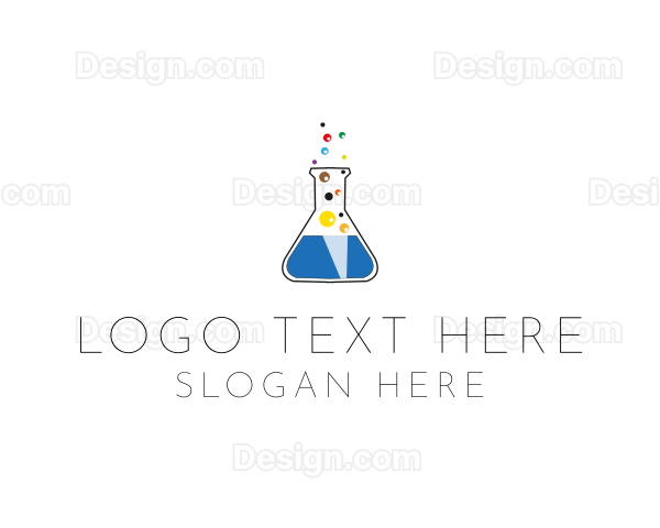 Lab Flask Bubbles Logo