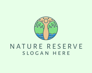 Nature Tree Water logo design