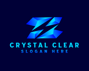 Lightning Crystal Energy logo design