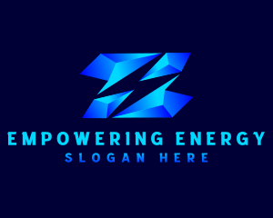 Lightning Crystal Energy logo design