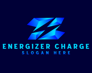 Lightning Crystal Energy logo design