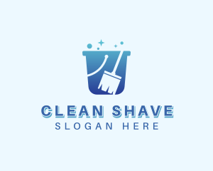 Cleaning Broom Bucket logo design