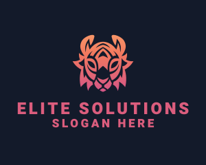 Gradient Tribal Tiger Logo