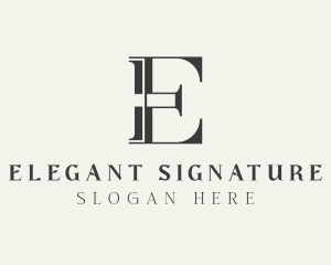 Investor Corporate Firm Letter E logo design