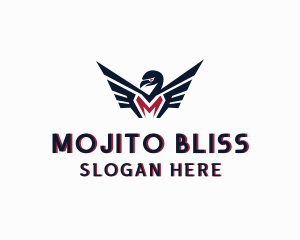 Eagle Flight Letter M logo design