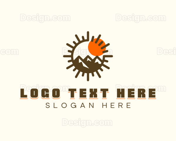 Mountain Range Travel Logo