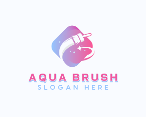 Paint Brush Sparkle logo design