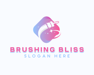 Paint Brush Sparkle logo design