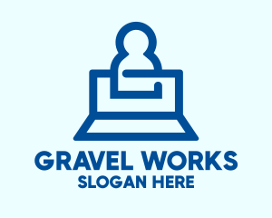 Online Work Laptop logo design