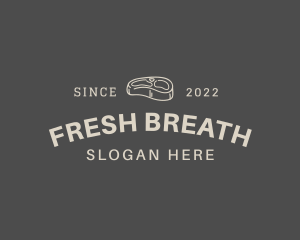 Steak Meat Wordmark logo design