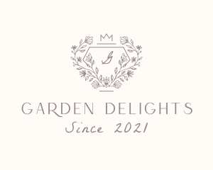 Diamond Flower Wreath logo design