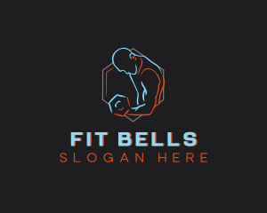 Muscle Weightlifting Fitness logo design