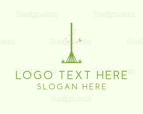 Landscaping Garden Rake Logo