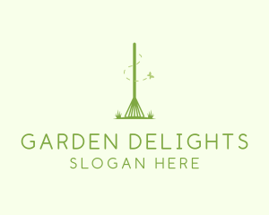 Landscaping Garden Rake  logo design