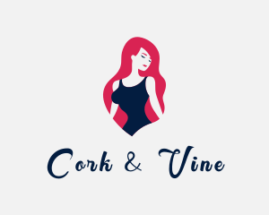 Female Adult Bikini logo design