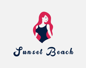 Female Adult Bikini logo design