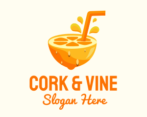 Orange Fruit Juice logo design