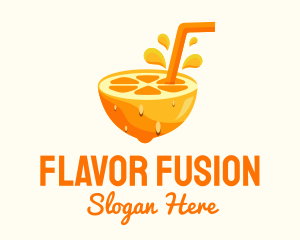 Orange Fruit Juice logo design