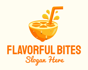 Orange Fruit Juice logo design