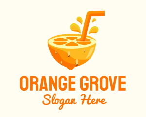 Orange Fruit Juice logo design