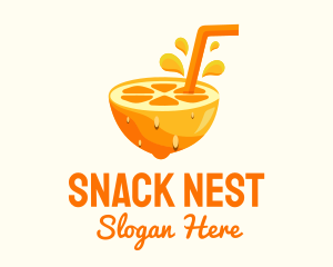 Orange Fruit Juice logo design