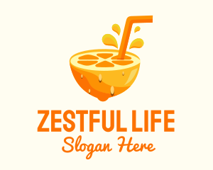 Orange Fruit Juice logo design