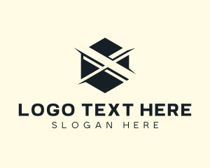 Hexagon Brand Geometric Letter X logo