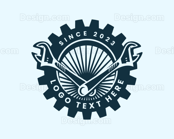 Wrench Cog Mechanic Logo