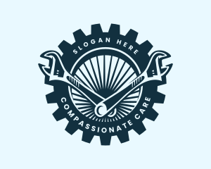 Wrench Cog Mechanic Logo