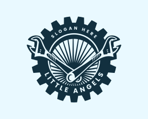 Wrench Cog Mechanic Logo