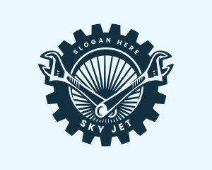 Wrench Cog Mechanic Logo