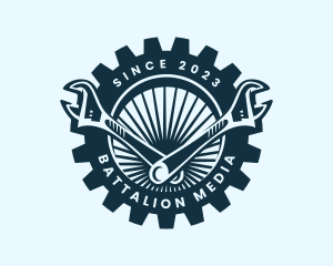 Wrench Cog Mechanic logo design