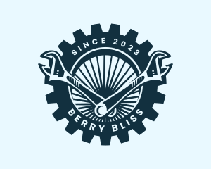 Wrench Cog Mechanic logo design