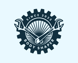 Wrench Cog Mechanic logo design