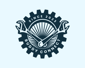 Wrench Cog Mechanic logo design