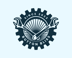 Wrench Cog Mechanic logo design