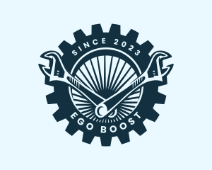 Wrench Cog Mechanic logo design