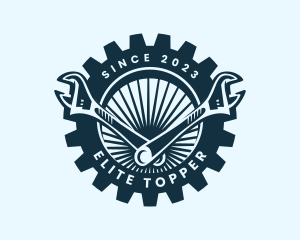 Wrench Cog Mechanic logo design