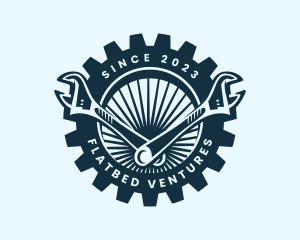 Wrench Cog Mechanic logo design