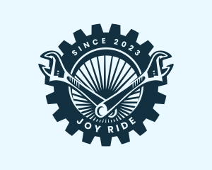 Wrench Cog Mechanic logo design