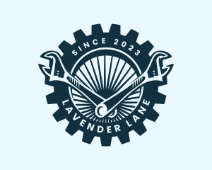 Wrench Cog Mechanic logo design