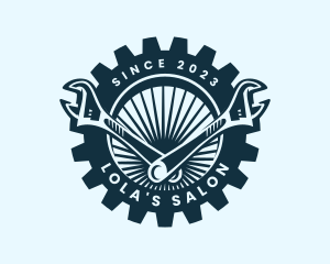 Wrench Cog Mechanic logo design