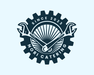 Wrench Cog Mechanic logo design