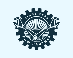 Wrench Cog Mechanic logo design