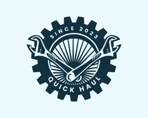 Wrench Cog Mechanic logo design